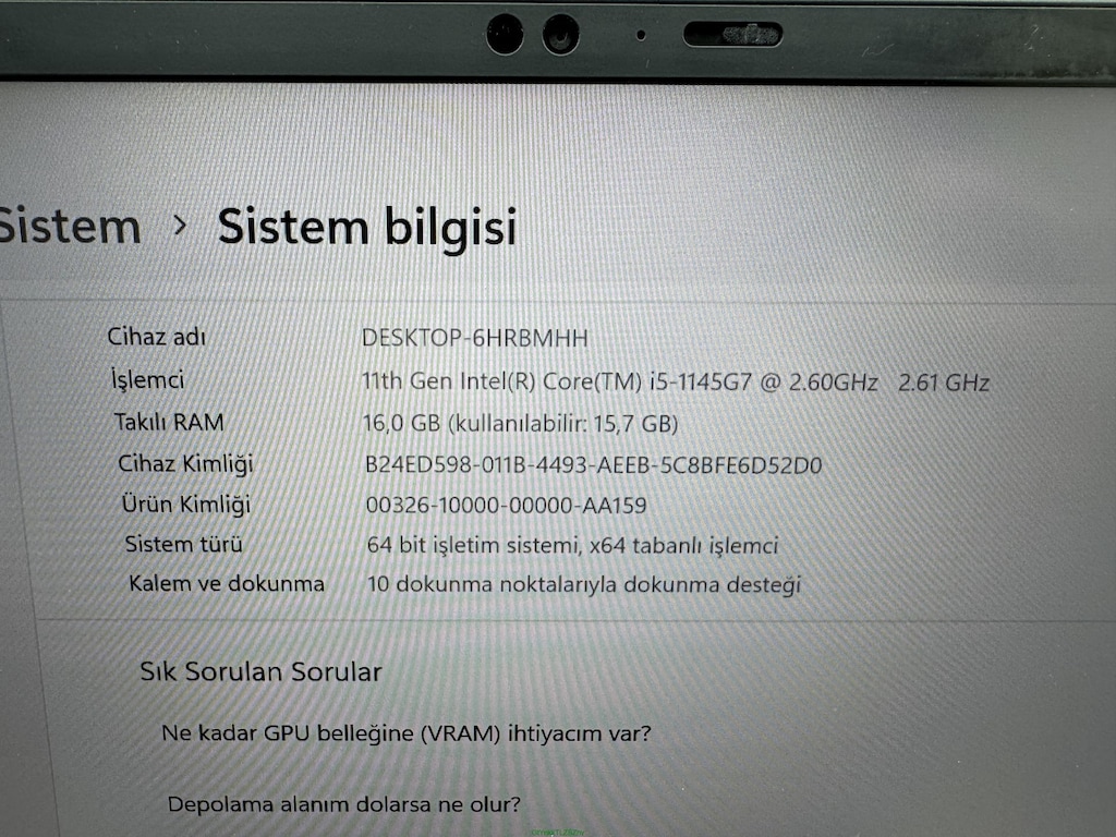 THİNKPAD X1 CARBON İ5 11. NESİL 16 GB RAM 256 M2SSD DOKUNMATİK - 6