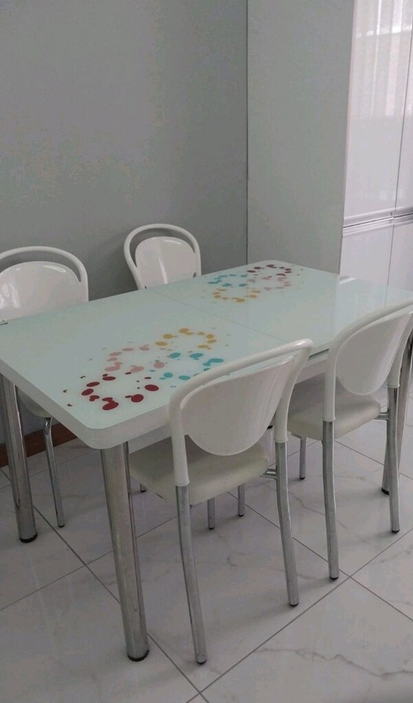 BEYAZ MUTFAK MASASI VE 4 SANDALYE - 2