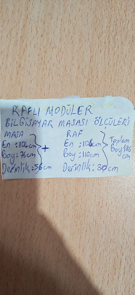RAFLI VE KİTAPLIKLI MODÜLER ÇALIŞMA MASASI / BİLGİSAYAR MASASI - 7