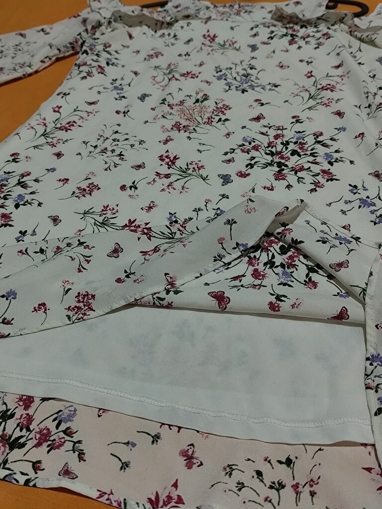 DeFacto Çiçek Desenli Beyaz Mini Elbise S 36 - 3