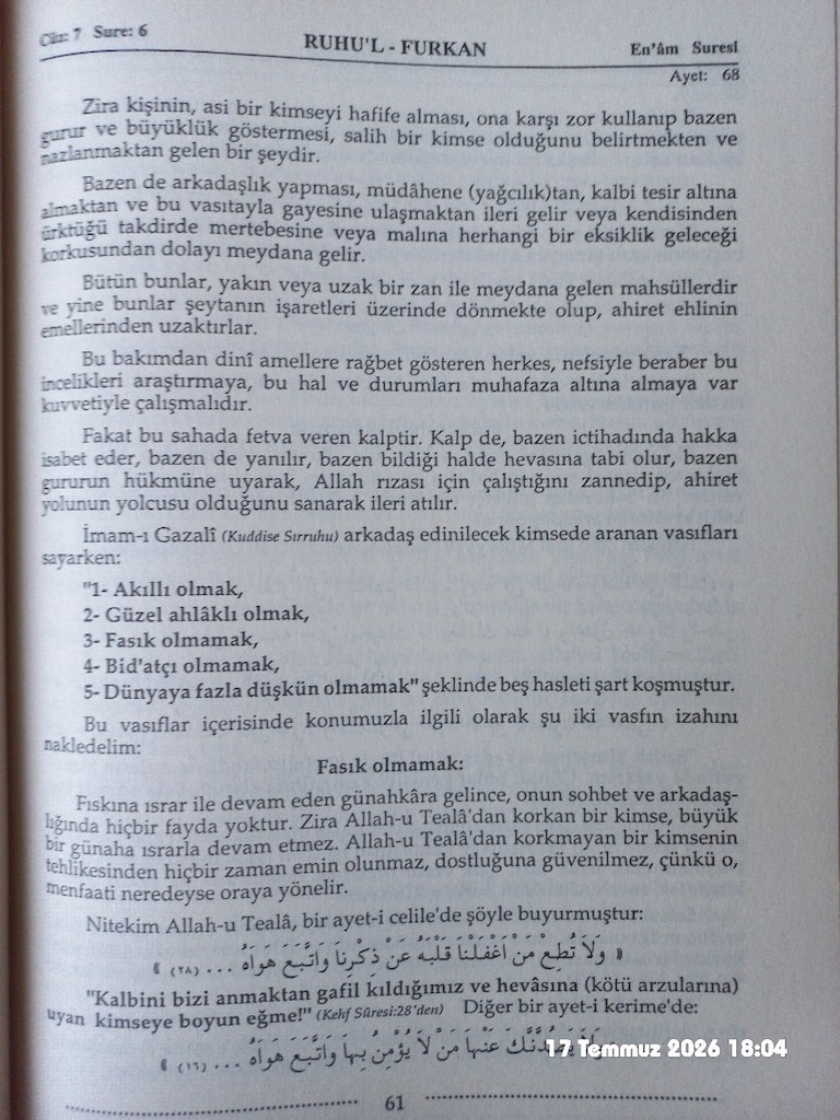 Ruhul Furkan Tefsiri (19 Cilt) - 7