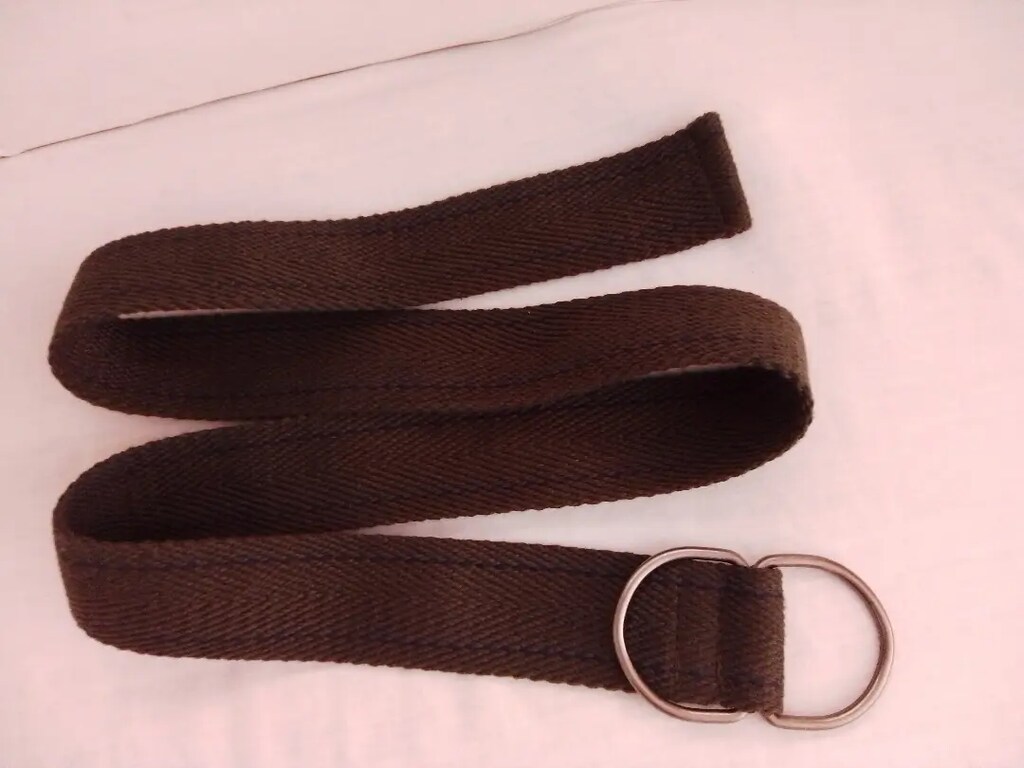 BLack Belt Erkek çift halkalı Kanvas Kemer - 7