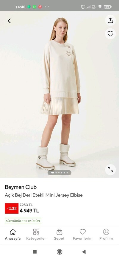 Beymen club yıldız işlemeli kısa elbise