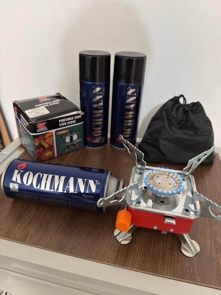 Çantalı Mini Katlanabilir Kamp ocağı+3kartuş - 2