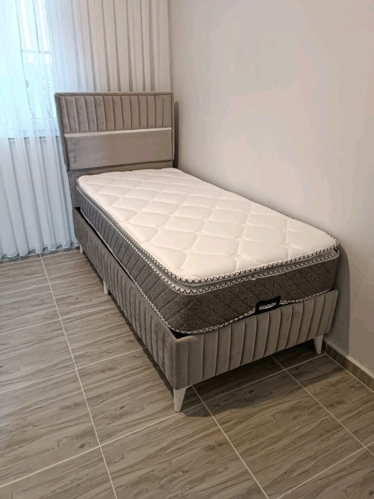 Tek Kişilik Baza Başlık Yatak | 90’lık Ortopedik Yatak | Sandıklı Baza - 2