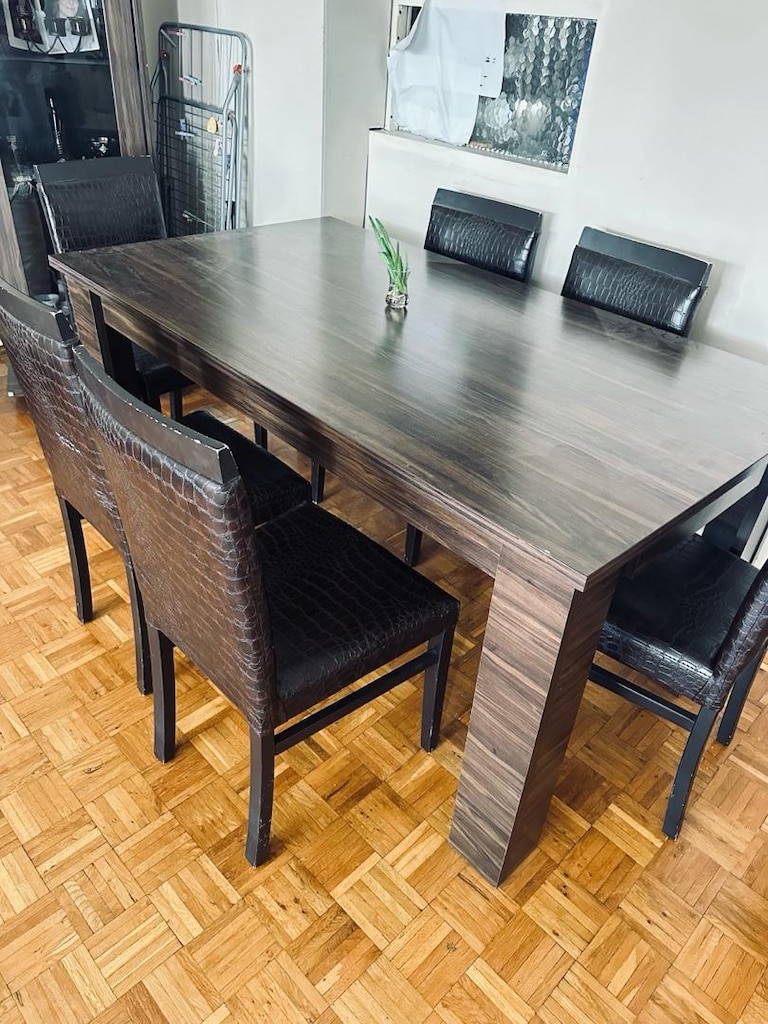 6 Kişilik mdf yemek masası + 6 sandalye - 6