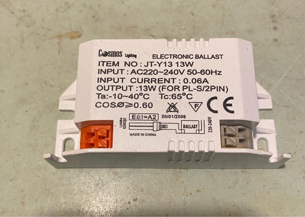 97 Adet Elektronik Balast 13W PL-S 2 Pin – Sıfır / Stok Fazlası