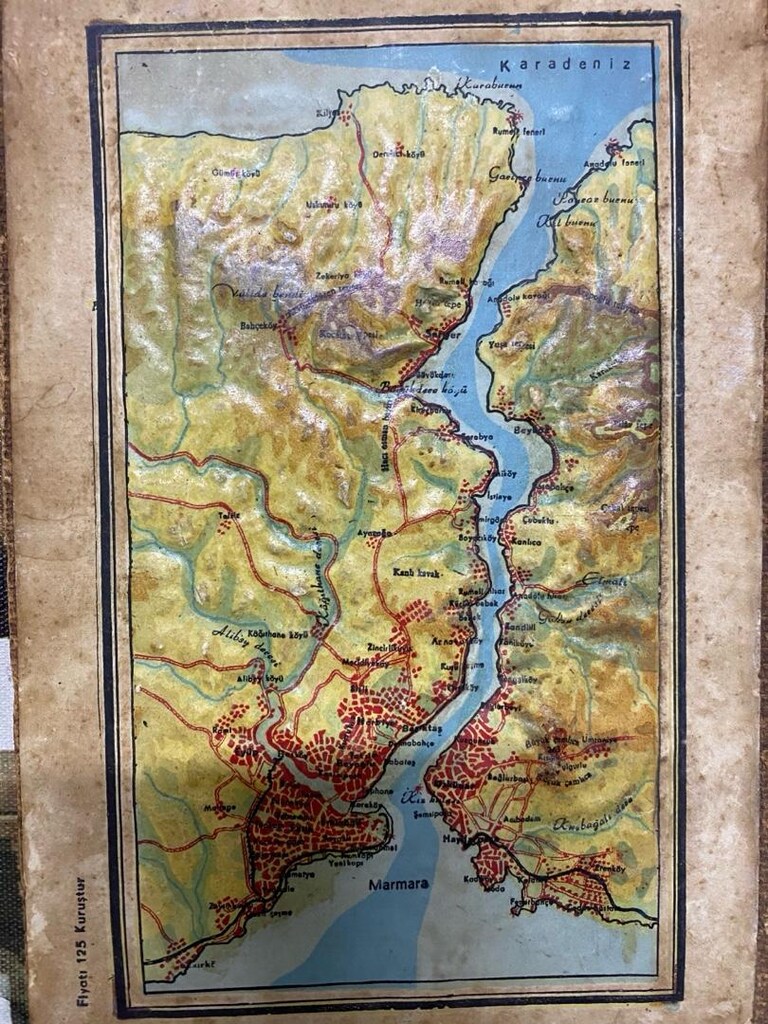 Antika Sadık Yöntem İstanbul Kabartma Harita - 5