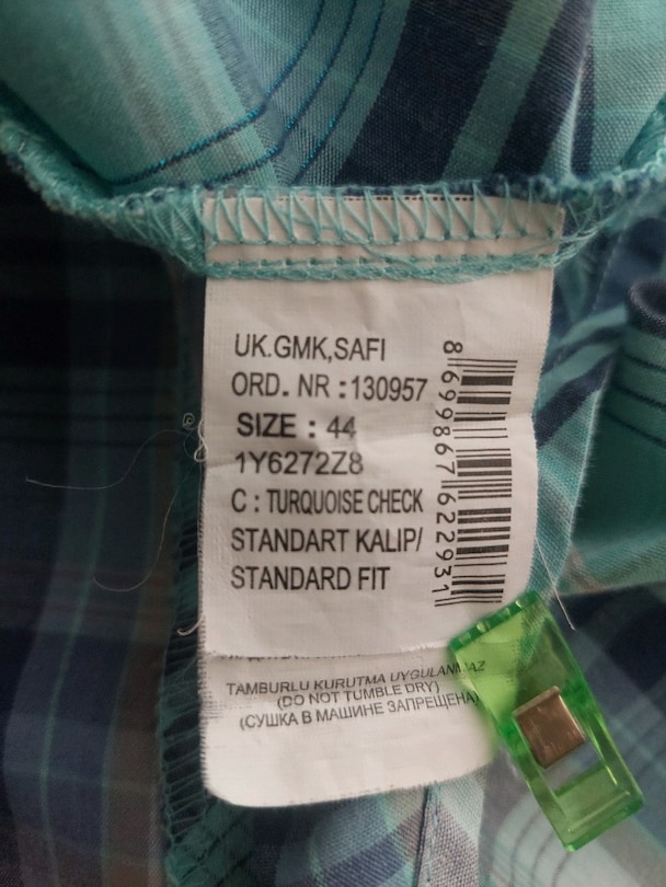 LCW kadın turkuaz Ekose desenli gömlek - 9