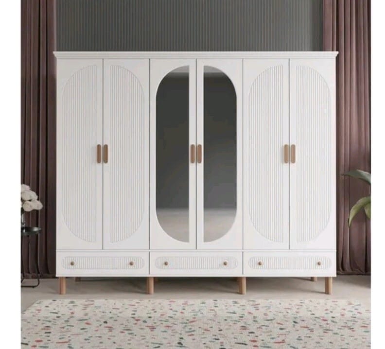 Bohem Gardırop, 6 Kapılı MDF Dolap, 6 Kapaklı MDF Gardırop SIFIR - 7