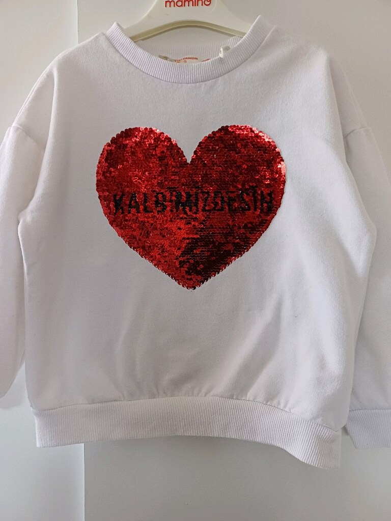 Atatürk Kalp Payetli Sweatshirt - 2
