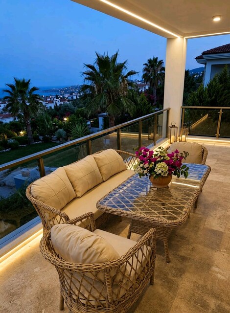 Bahçe balkon takımı Rattan Takımı sıfır