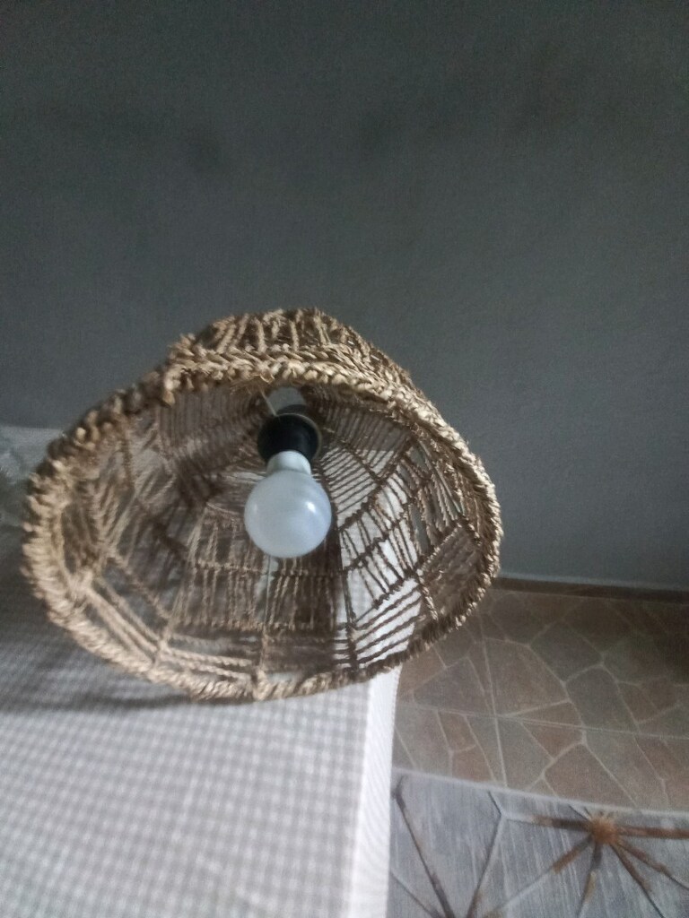 Bambu hasır avize - 4