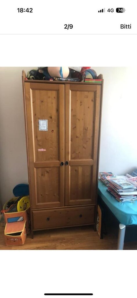 İkea ahşap çocuk odası uzayabilen karyola - 2