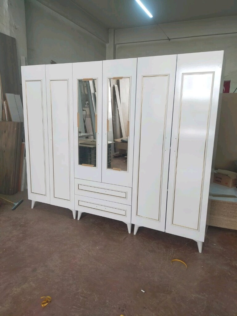 imalattan 6 kapili Aynali Citali Gardirop - 3