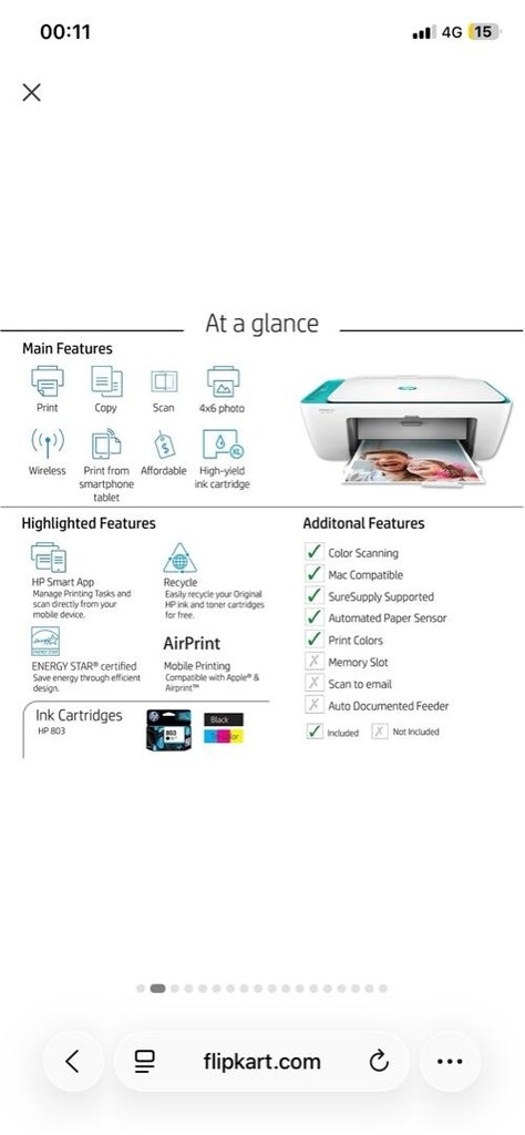 çok temiz hp 2135 fotokopi ve renkli yazıcı - 5