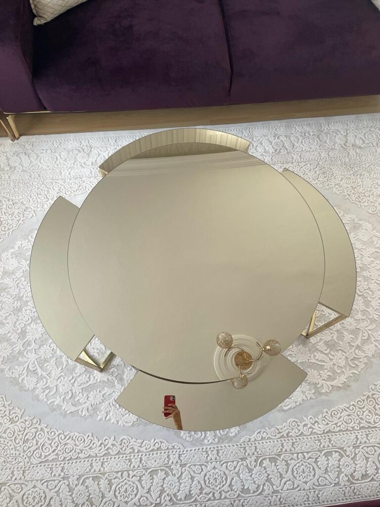 Aynalı Cam orta sehpa - 2