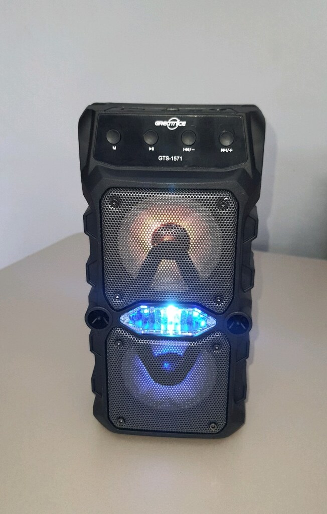 Bluetooth hoparlör mikrofonlu rgb ışıklı şarjlı ses bombası,extra bass - 7