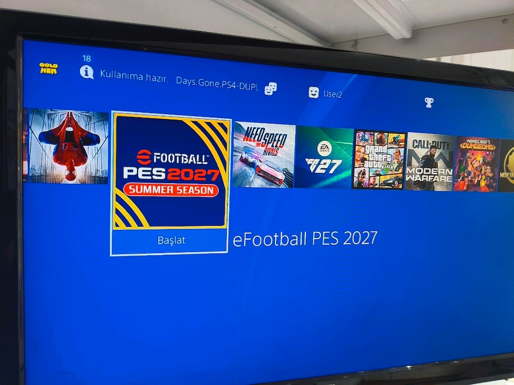 PS4 MAT MODEL 1 KOL 15 OYUN YÜKLÜ PES 27 FC 27 TR SPİKER GARANTİLİ - 3