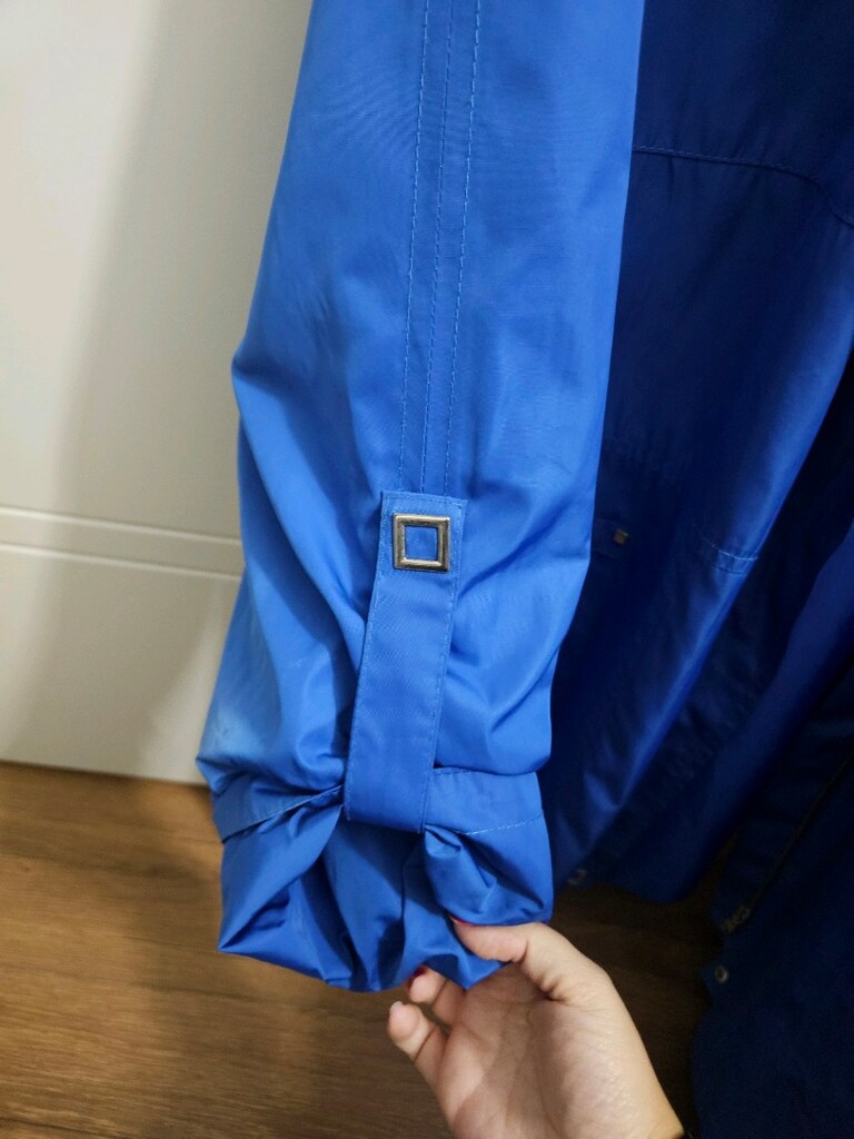 Trençkot (saks mavi renkli) - 4