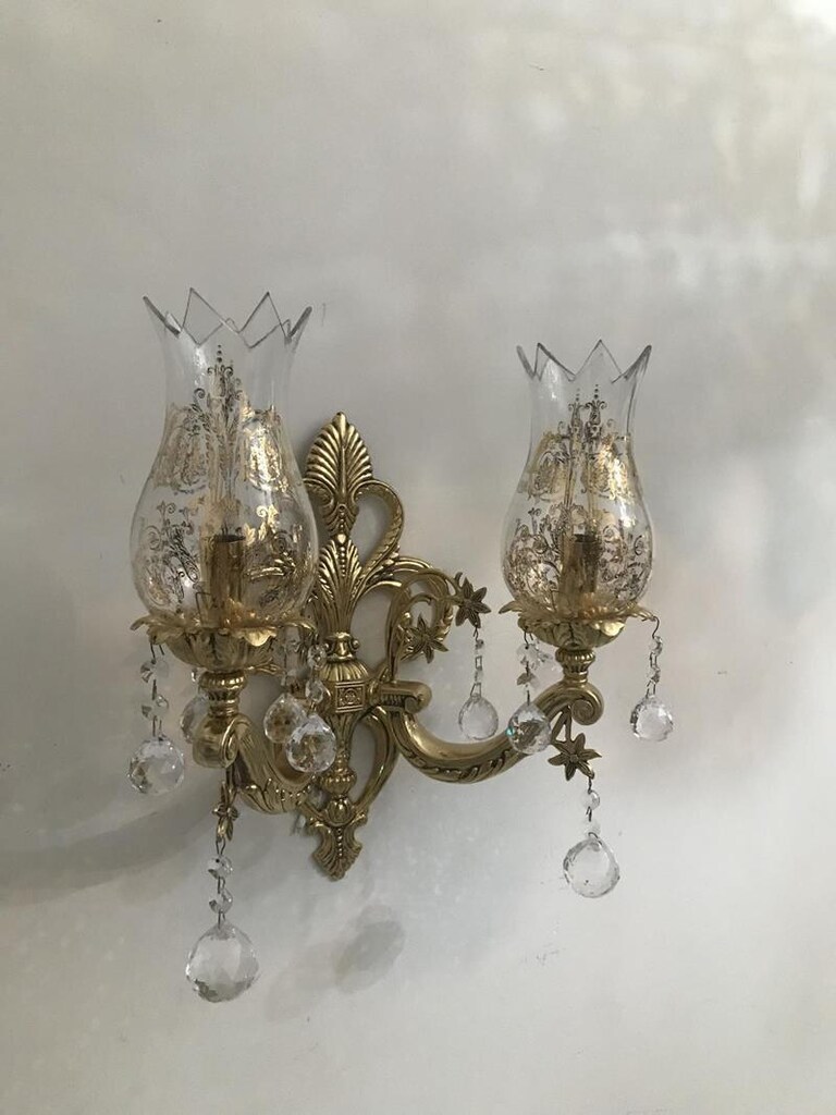 Özkristal Avize Döküm Pirinç Kristal Aplik - 16