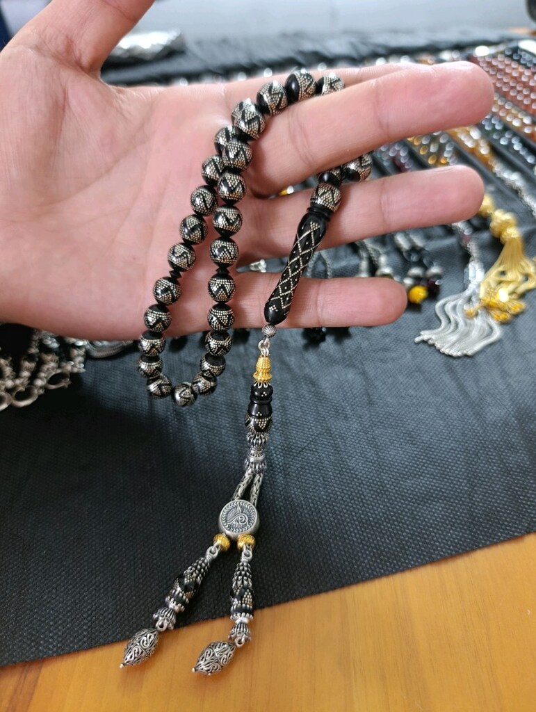 teşbih gümüş püsküllü gümüş çakimli dir kuka - 4