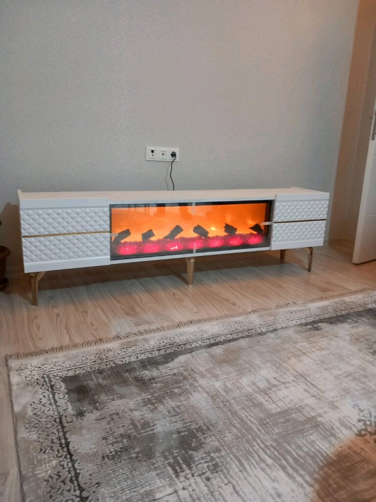 ŞÖMİNELİ 180CM CAMLI ELEKTRİKLİ FAB. - 5