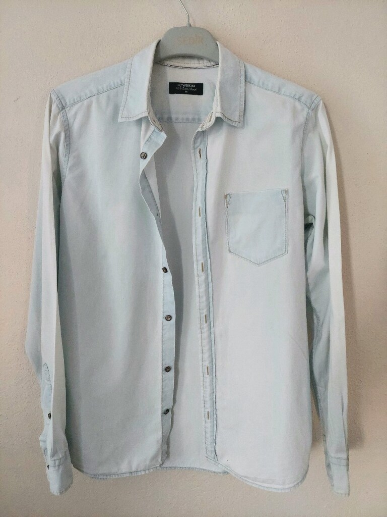 LCW erkek buz mavi denim model gömlek - 2