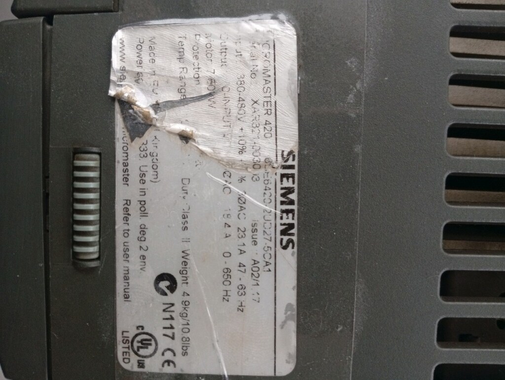 Siemens 6SE6420-2UD27-5CA1 MİCROMASTER 420 - 2
