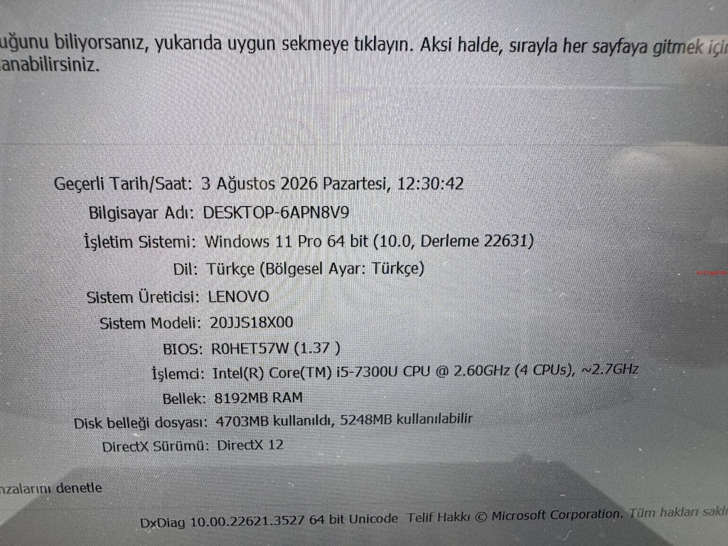 THİNKPAD YOGA 370 - İ5 7. NESİL 8 GB RAM 256 M2SSD DOKUNMATİK - 7