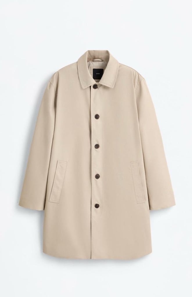 Zara / Lefties Klasik Bej Rengi Trençkot “M Beden” - 6