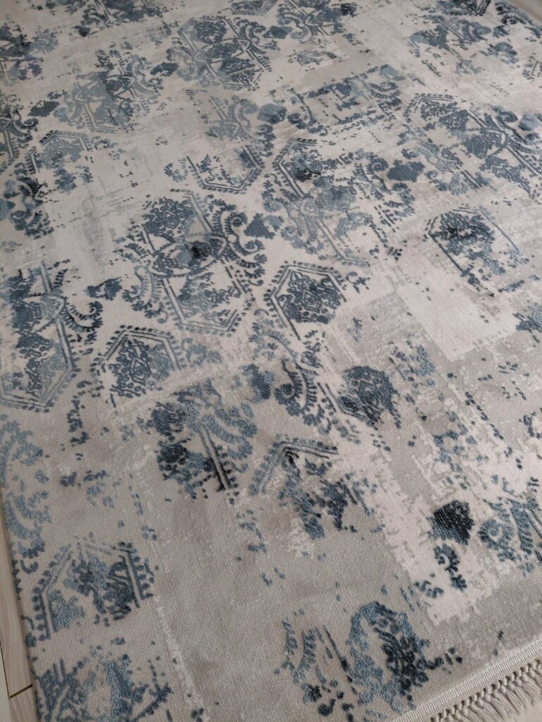 Mavili grili renkli halı - 4