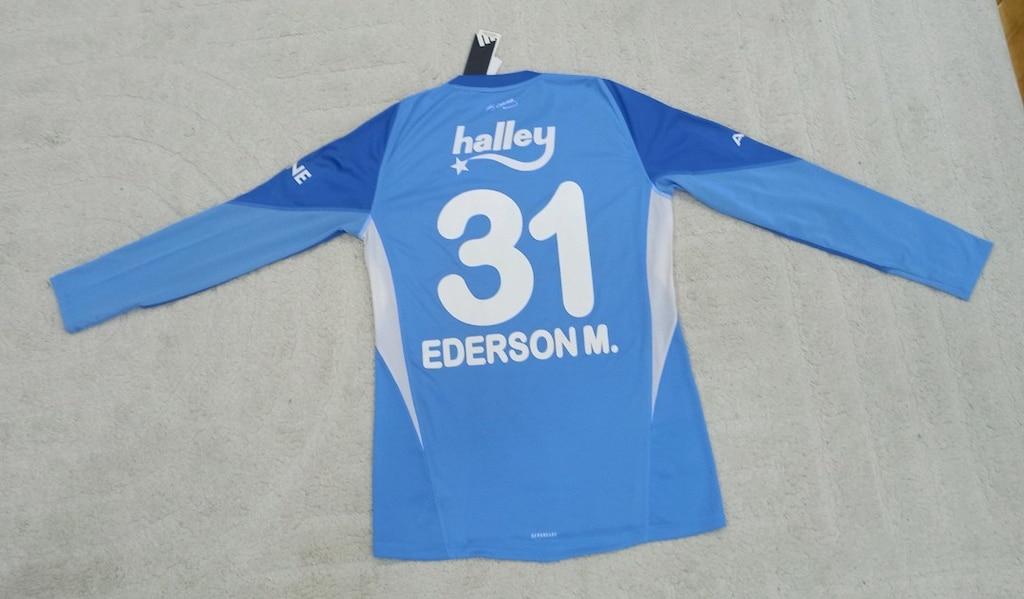 2025-2026 Ederson Moraes Orijinal Fenerbahçe Kaleci Forma Adidas Mavi - 4