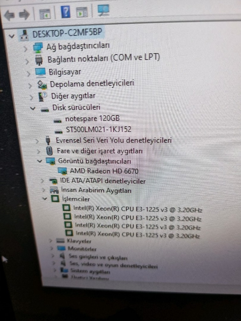 SATILIK XEON 4.NCÜ NESİL İŞLEMCİLİ KASA 8 gb rem - 13