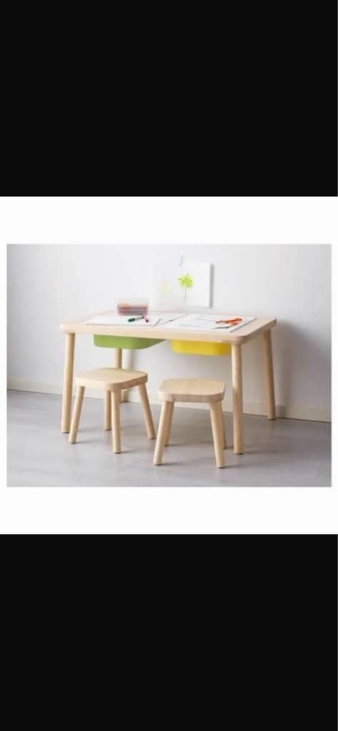 , IKEA Masa, 2 Sandalye ve Oyuncak Dolabı - 2