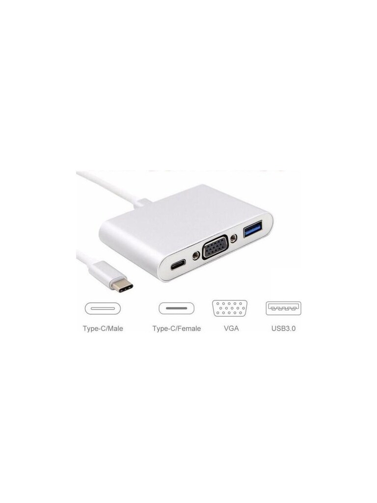 Usb 3.1 Type C To Vga Usb 3.0 Çevirici Dönüştürücü Adaptör Kablosu - 4