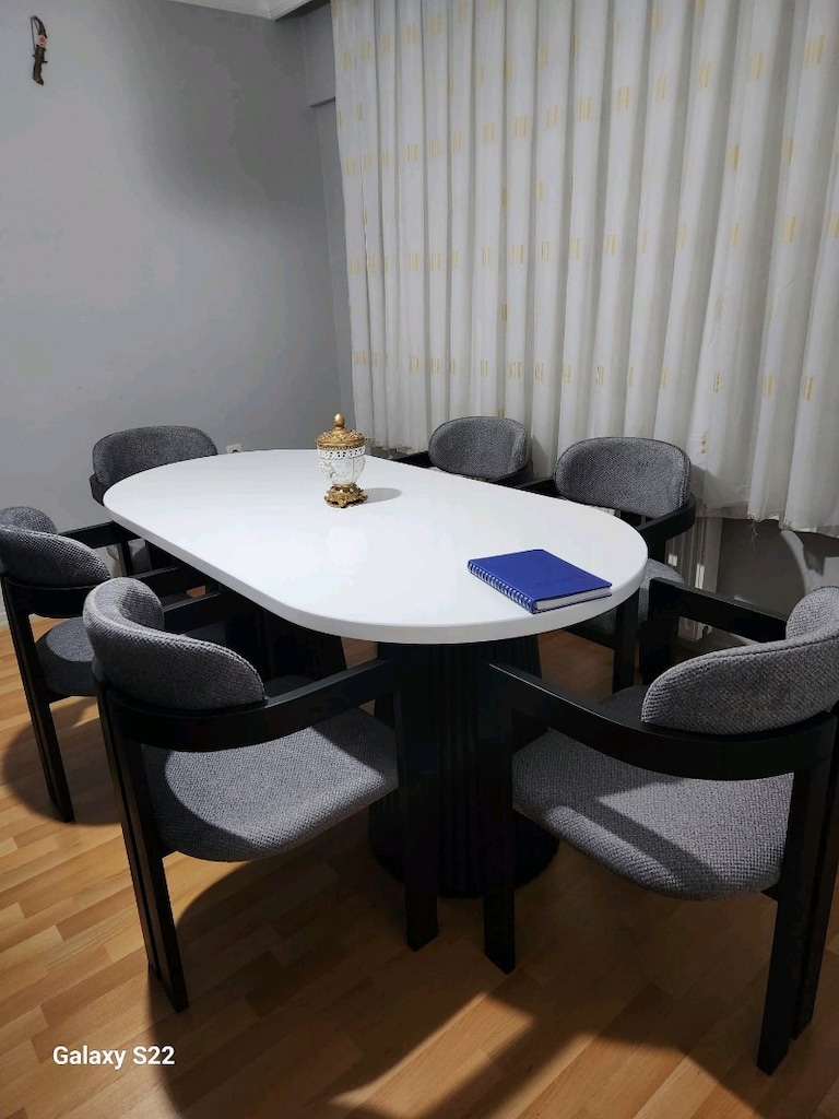 Sıfırdan Farksız! Modern 6 Kişilik Oval Yemek Masası & Sandalye Takım - 3