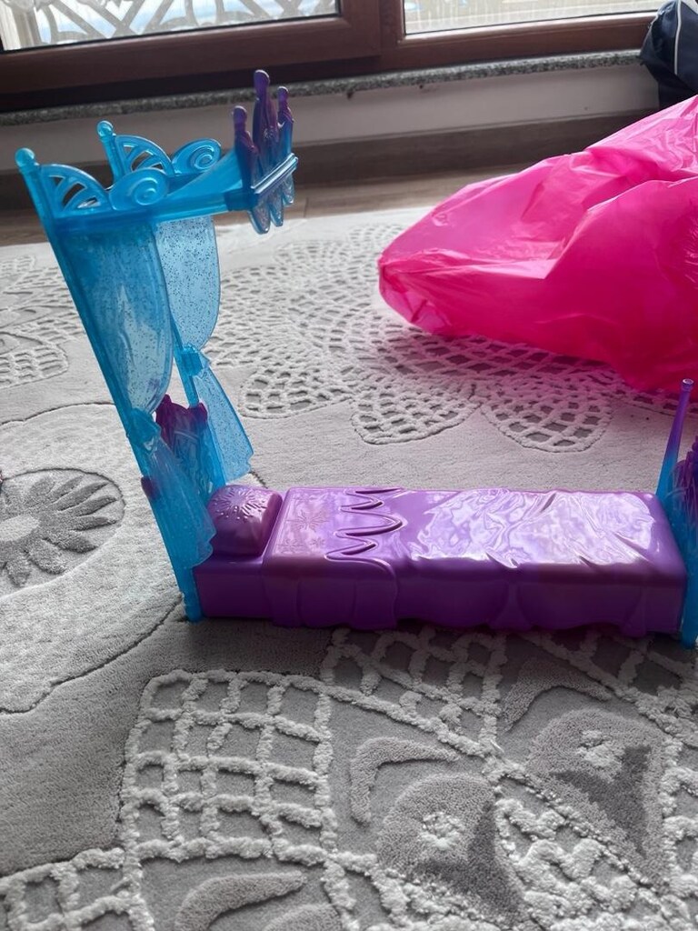 3 parça elsa yatak barbi oyuncak - 3