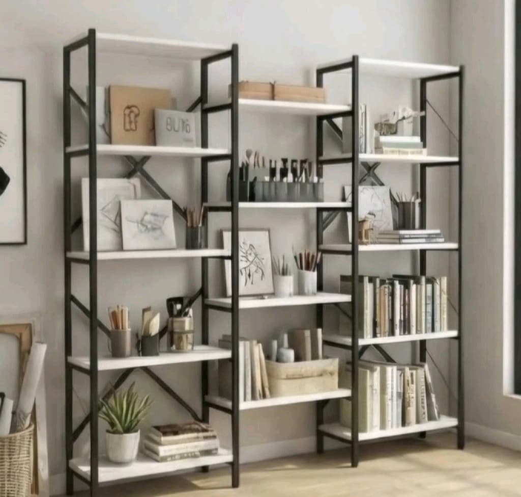 Çok Katlı Modern Kitaplık ve Raf Ünitesi - 16