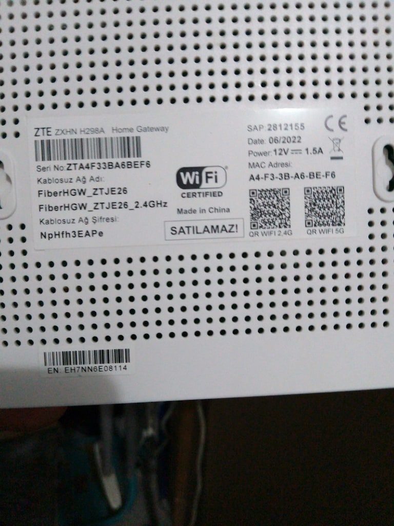 FİBER MODEM GELİP GÖRÜP TEST EDEREK ALABİLİRSİNİZ
