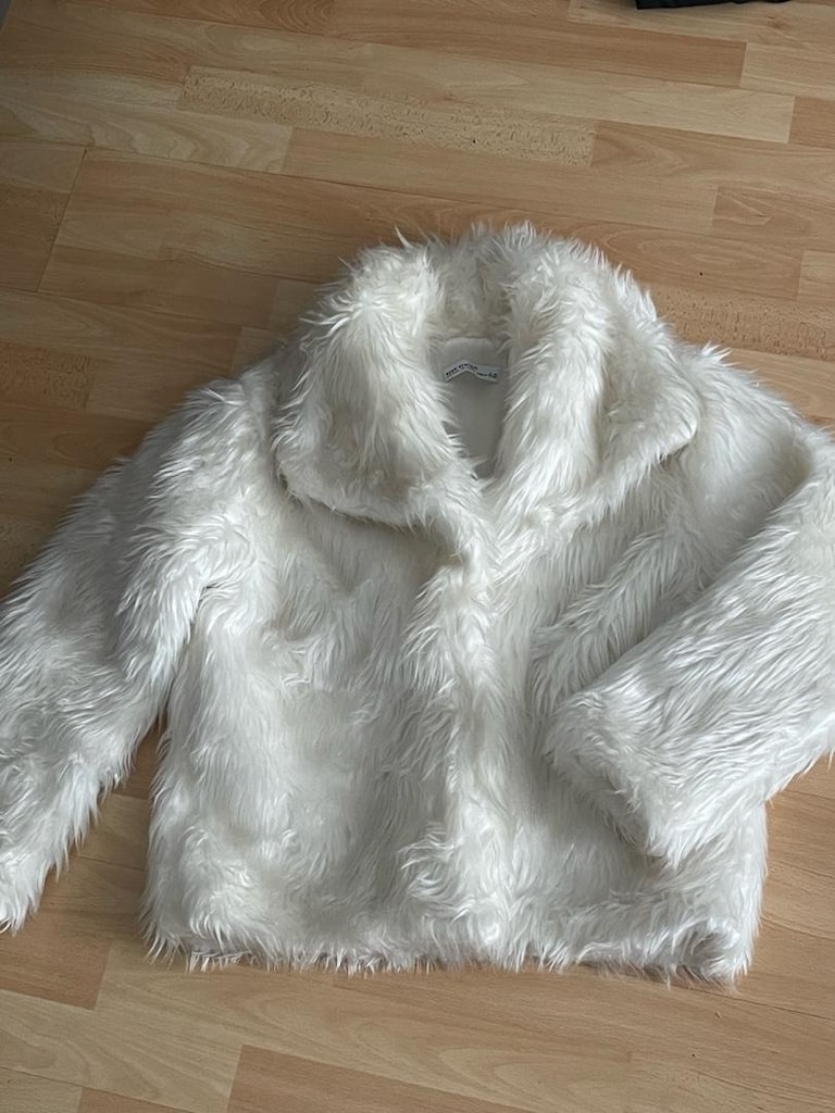 beyaz peluş kaban ceket — görsel 7/16