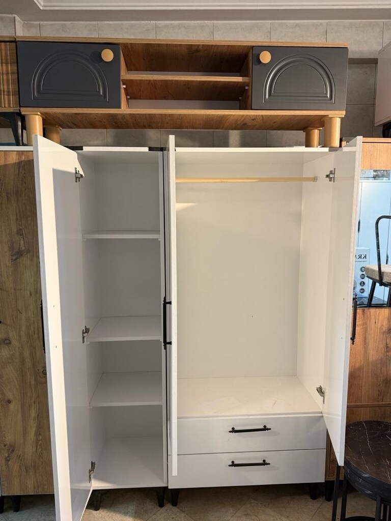 üç kapaklı elbise dolabı sıfır - 3