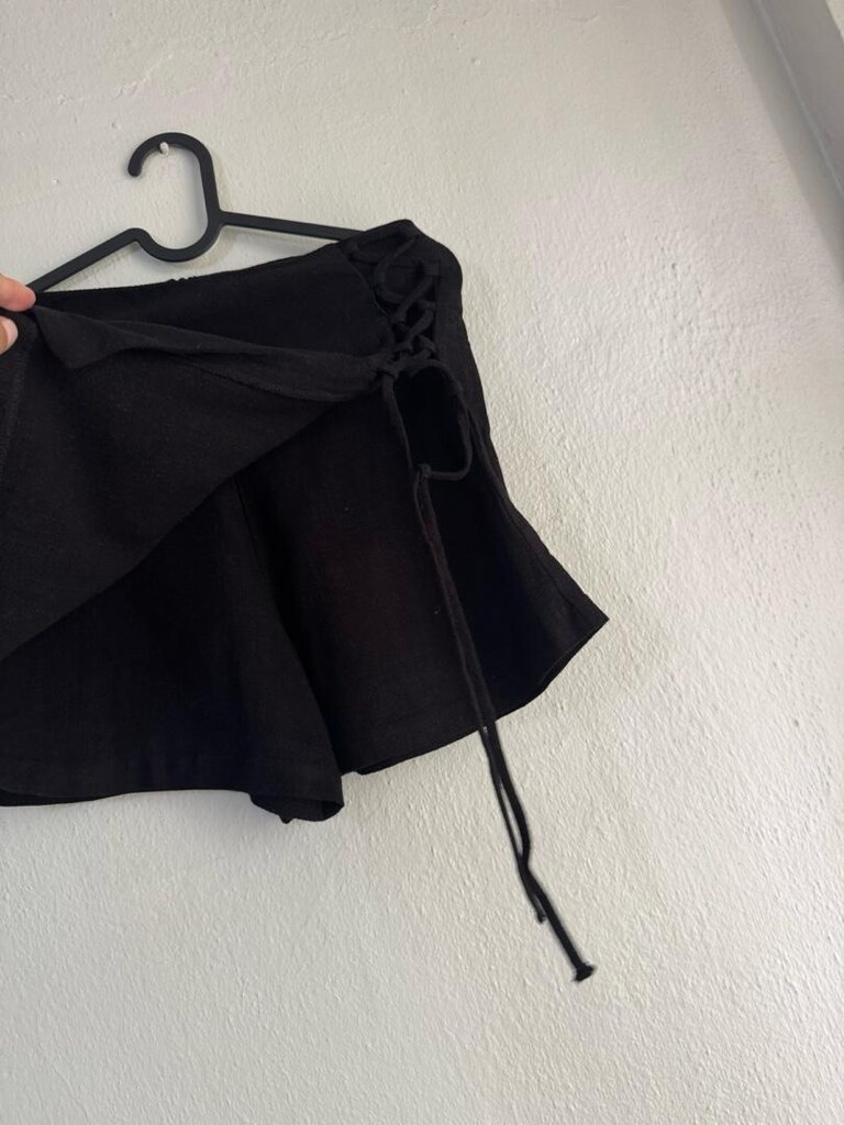 Stradivarius bağlamalı şort etek - 2