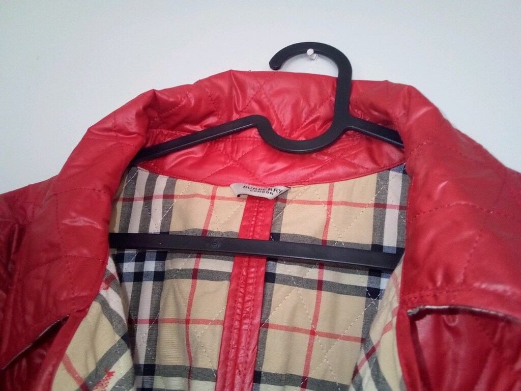 Burberry yağmurluk mont kırmızı orijinal boy 80 - 3