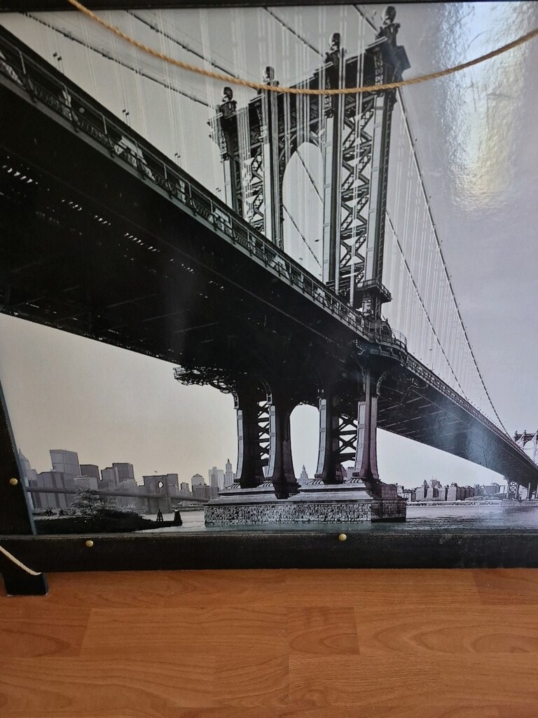 manhattan köprüsü siyah beyaz tablo - 2
