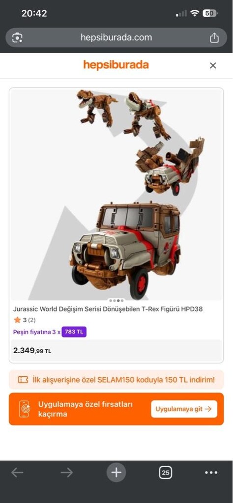 jurassic park transformer dinozor ve jeep lisanlı son fiyat - 6