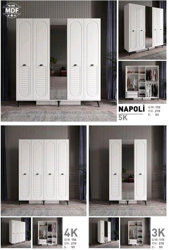 Gardırop Elbise Dolabı Sıfır İmalattan Mebran Mdf - 8