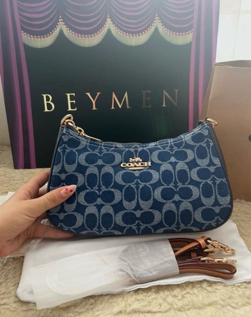 COACH Teri Shoulder Bag Denim - 9