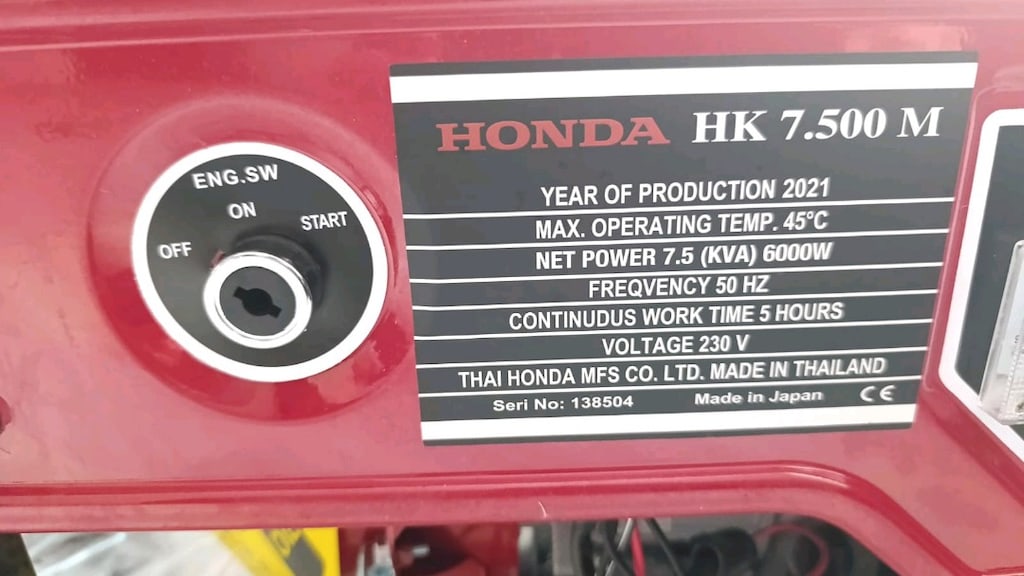 Honda HK 7500 M 7.5 kVA Benzinli Jeneratör – Sıfır Ayarında - 14