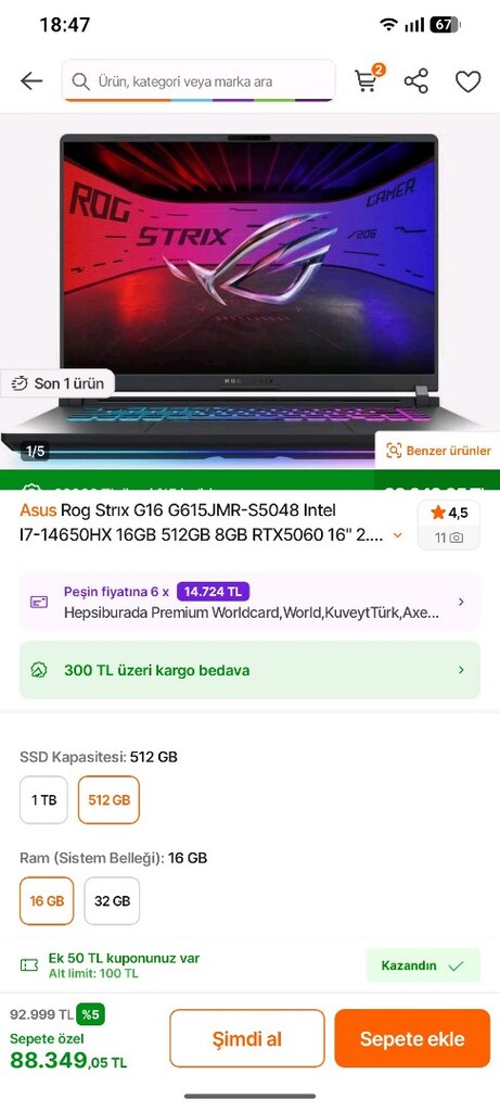 Asus Rog G16 - 12